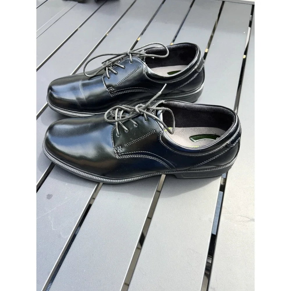 Nunn Bush KORE Comfort Gel Men's Black Leather Oxford Dress Shoes Size 13 M